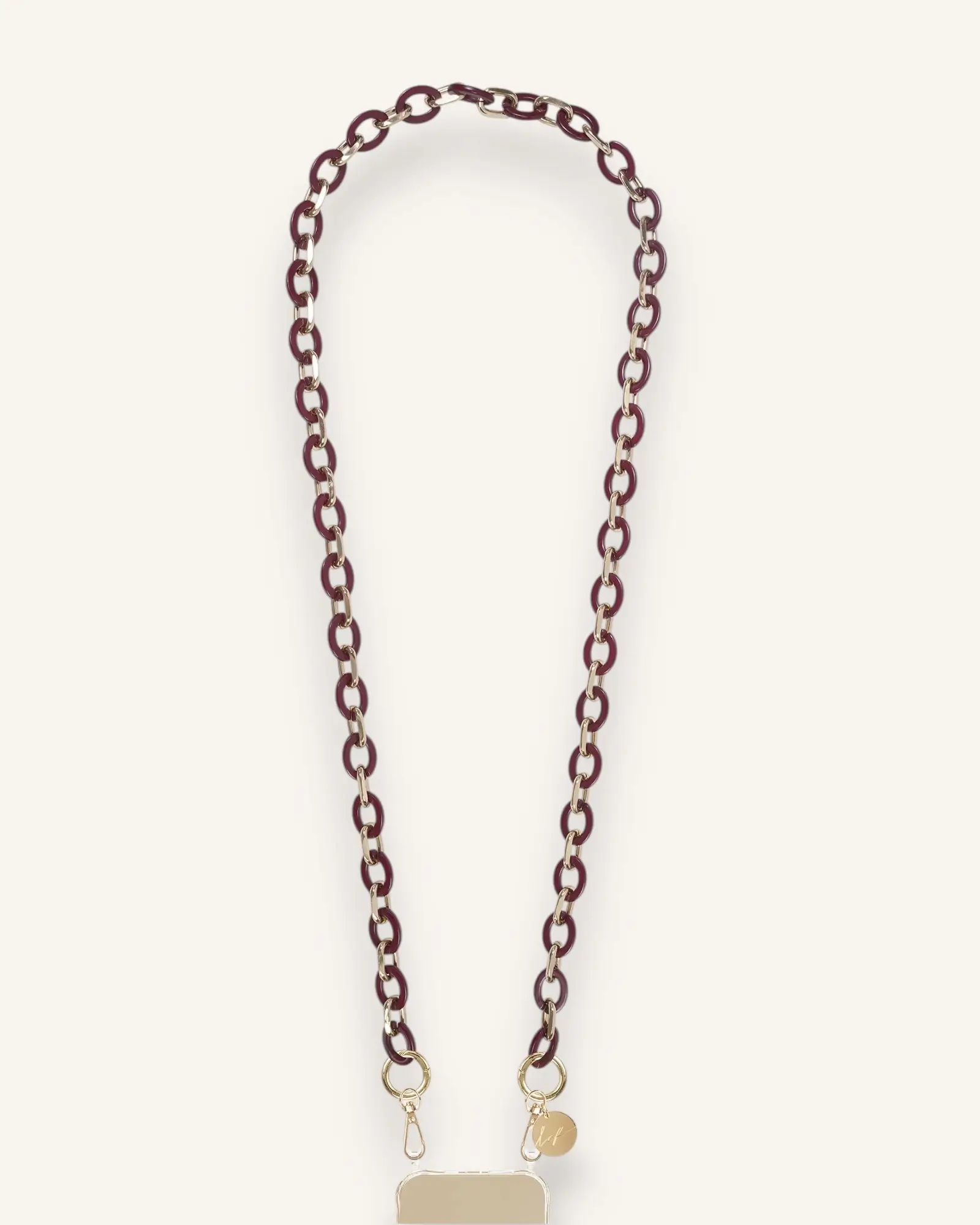 Cassy Crossbody Phone Chain Bordeaux elegant stylish smartphone accessory deep red crossbody strap