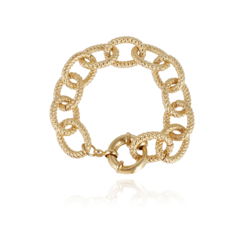 SNAKE LINK Chunky Chain Bracelet | Gold-Plated Product vendor