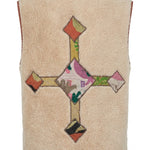 Cofur Kantha Sherpa Gilet – Ecru & Ochre – back view