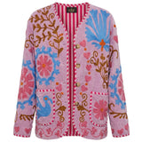 Cofur 'Peace' Embroidered Velvet Jacket – Lilac – front view
