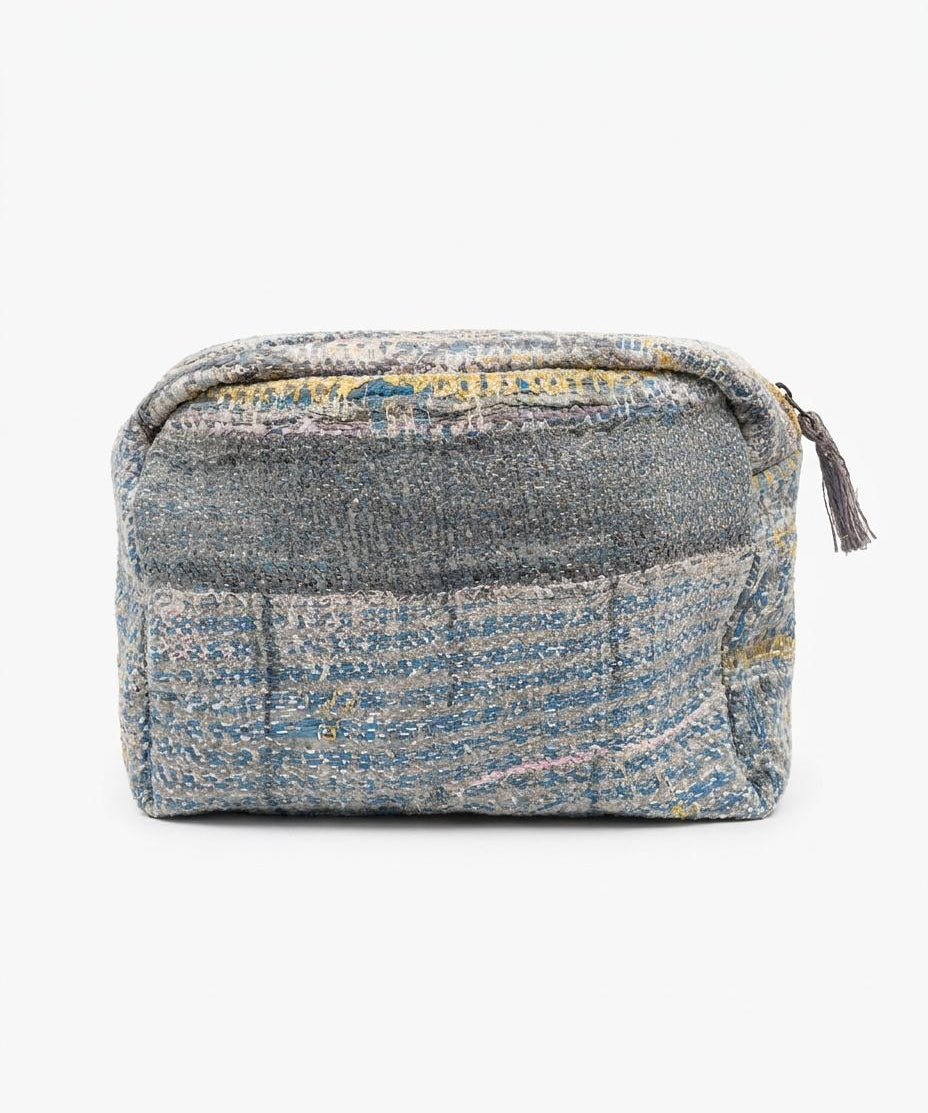 Cofur Silk Toiletry Bag – Blue Grey – front view