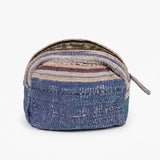 Cofur Silk Toiletry Bag – Indigo & Beige – front view