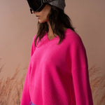 Carmen V-Neck Jumper – Pink Panther – view 4