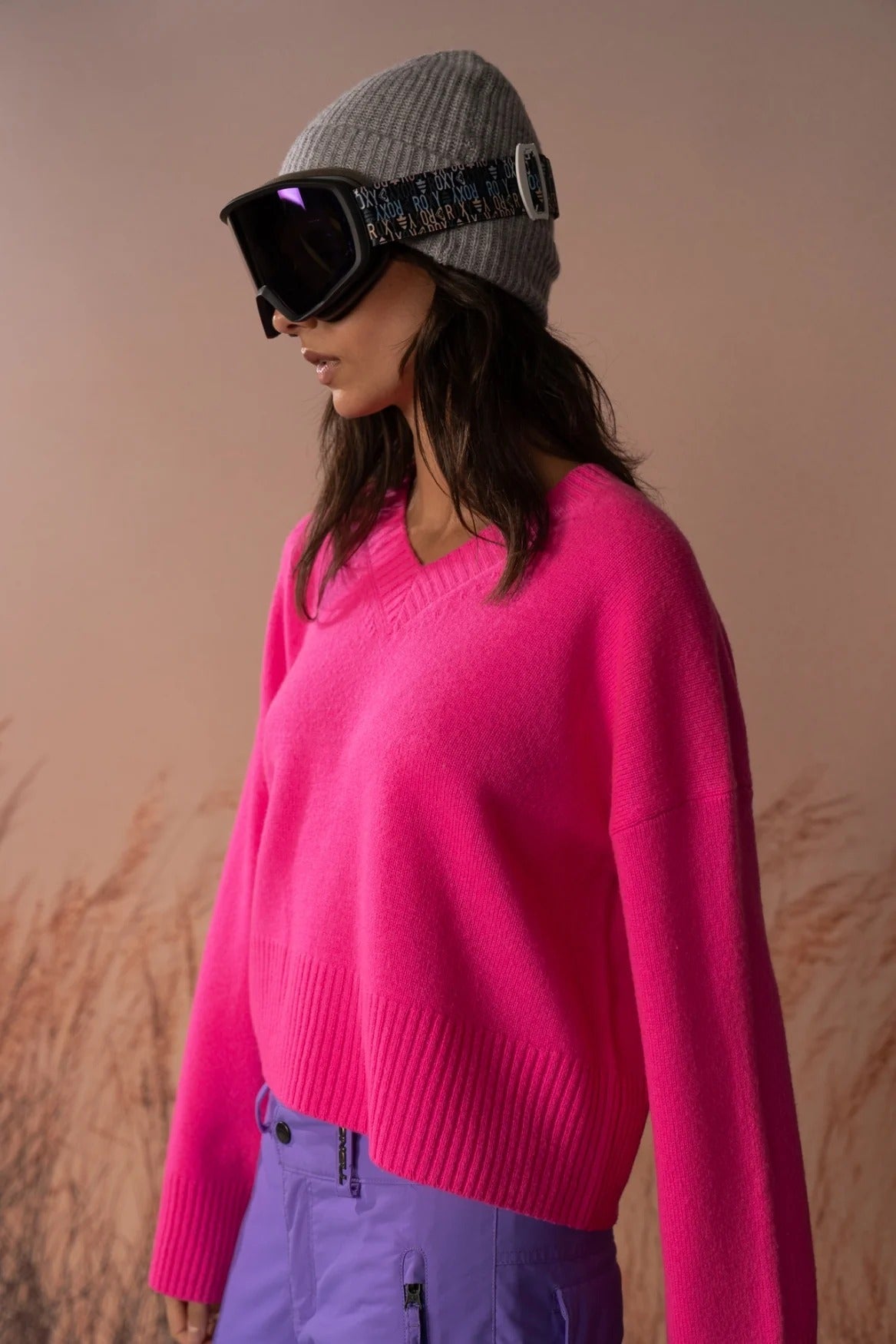 Carmen V-Neck Jumper – Pink Panther – view 4