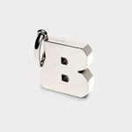 Coluri letter B charm in silver, 28 mm