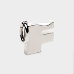 Coluri letter F charm in silver, 28 mm