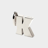 Coluri letter K charm in silver, 28 mm