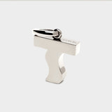 Coluri letter T charm in silver, 28 mm
