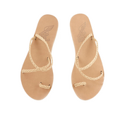 Ancient Greek Sandals Eleftheria braided leather sandals in natural, handmade in Greece