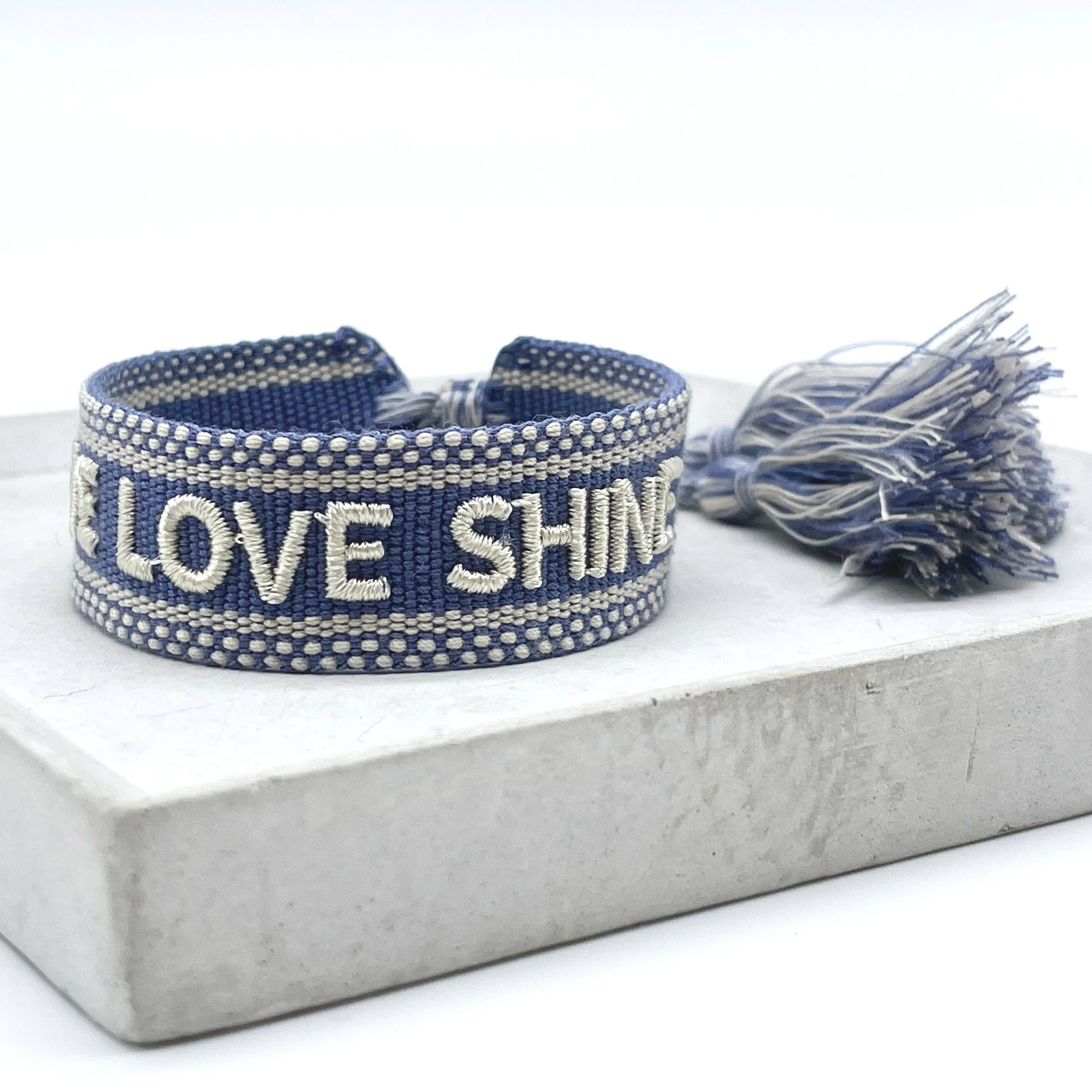 Live Love Shine Bracelet Cornflower Blue | Woven Friendship