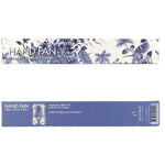 Delft Blue Hand Fan – Dutch Porcelain Bird — bamboo folding fan with printed fabric, view 2