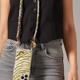 Della Braided Phone Cord Khaki stylish braided crossbody smartphone accessory