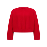 LANIUS Pull oversize col rond – Rouge