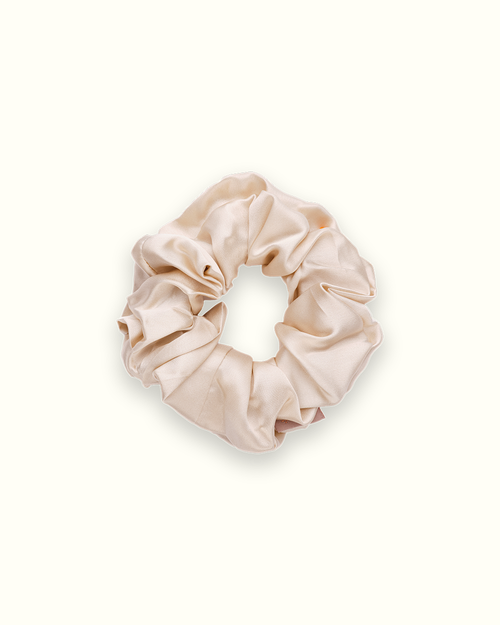 Large Pure Silk Scrunchie | Champagne
