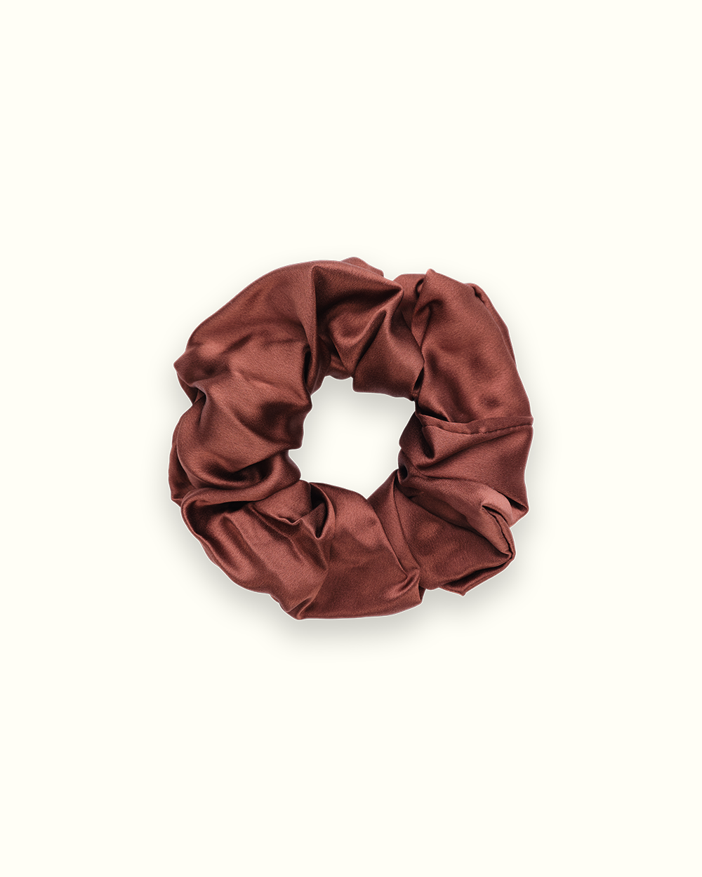 Emily's Pillow large pure silk 'Le Gros' scrunchie in mocha