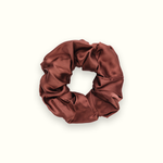 Emily's Pillow large pure silk 'Le Gros' scrunchie in mocha