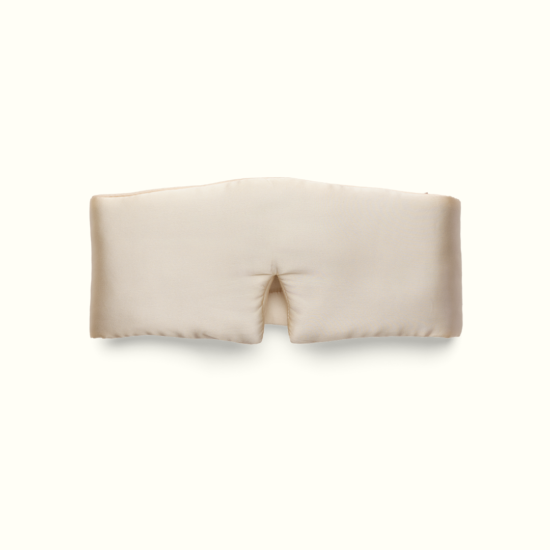 Emily's Pillow pure silk headband sleep mask in champagne