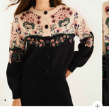 Belle Garden Mixed Knit Cardigan