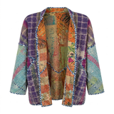 Cofur Veste kantha – Violet & turquoise