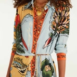 FARM Rio Beaches Path Maxi Shirt Dress – view 2