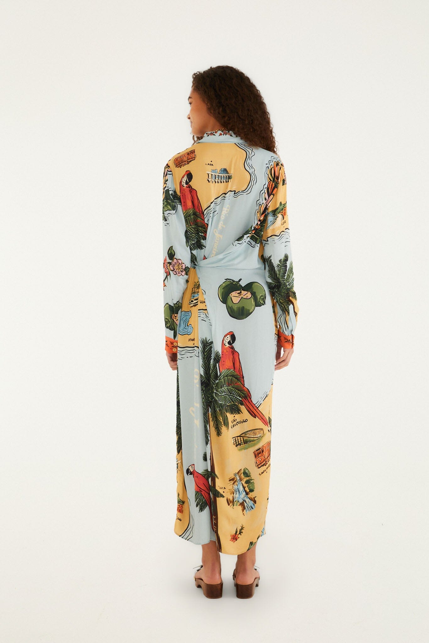 FARM Rio Beaches Path Maxi Shirt Dress – view 3
