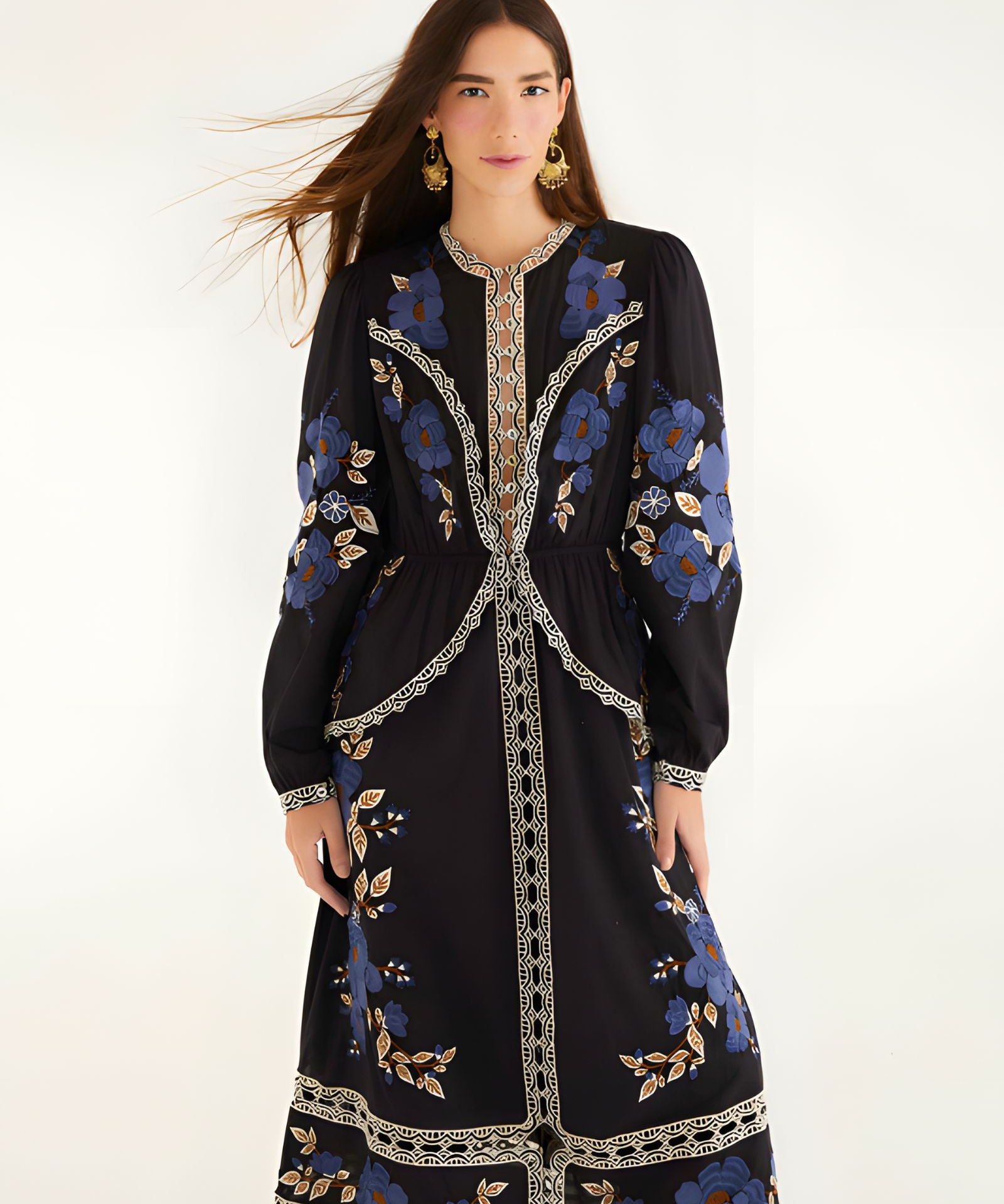 Bold Flowers Midi Dress, Black – FARM Rio