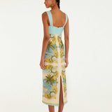 FARM Rio Multicolor Royal Sea Maxi Dress view featuring a vibrant ocean-inspired Royal Sea print and flowing silhouette.