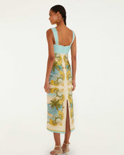 FARM Rio Multicolor Royal Sea Maxi Dress view featuring a vibrant ocean-inspired Royal Sea print and flowing silhouette.