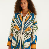 Tropical Graphic Collared Buttoned Shirt