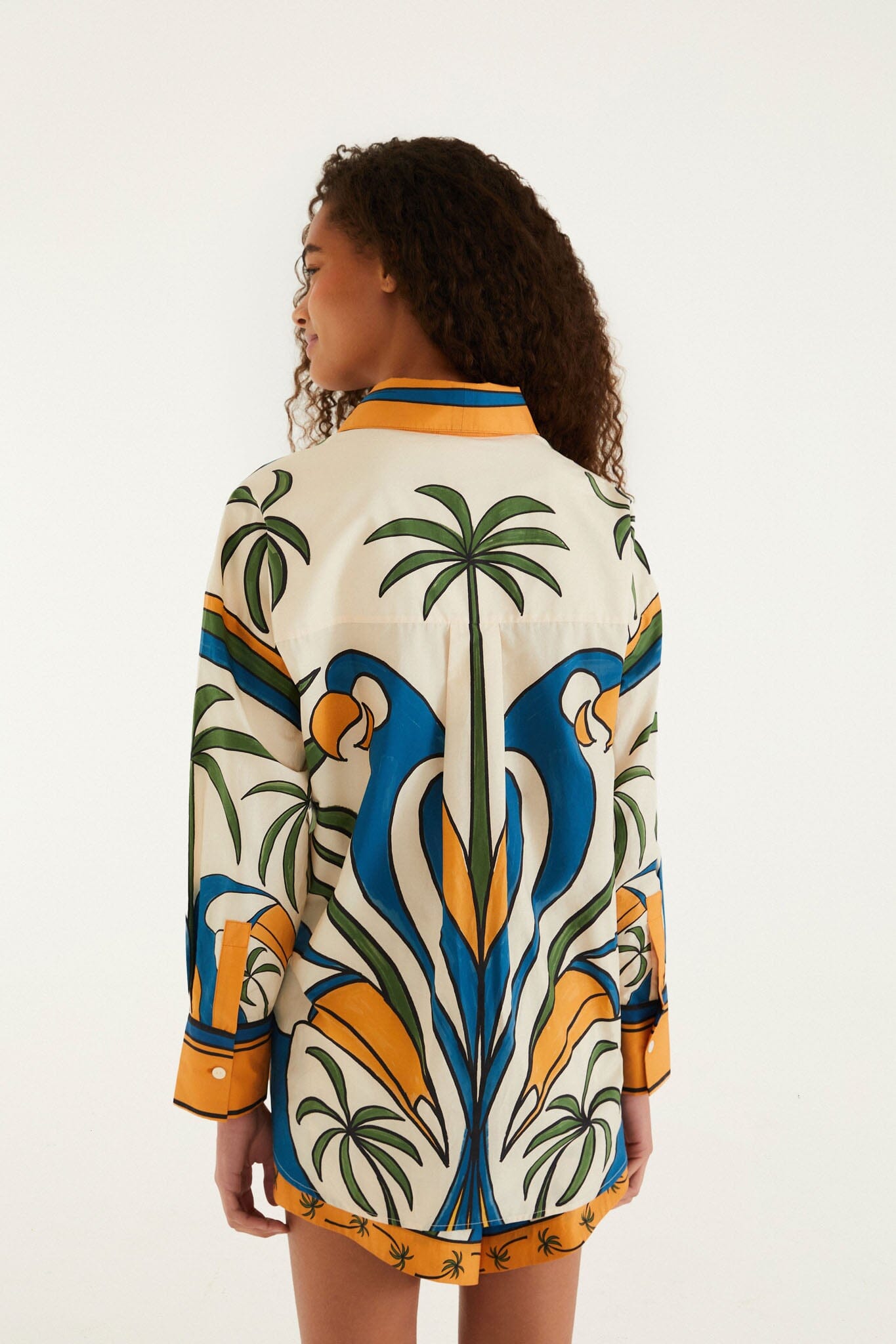 Tropical Graphic Collared Buttoned Shirt detail