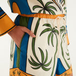 Tropical Graphic Drawstring Pockets Shorts side view