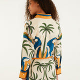Tropical Graphic Drawstring Pockets Shorts pocket detail