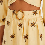FARM Rio Sand Embroidered Midi Skirt – view 4