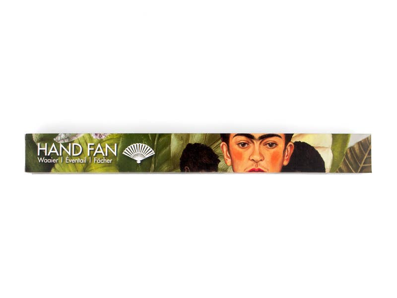 Frida Kahlo Large Hand Fan – Portrait with Hummingbird — 48 cm bamboo folding fan, view 5