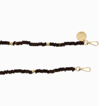 Gaby Wooden Bead Phone Chain Chocolate stylish wooden bead smartphone accessory