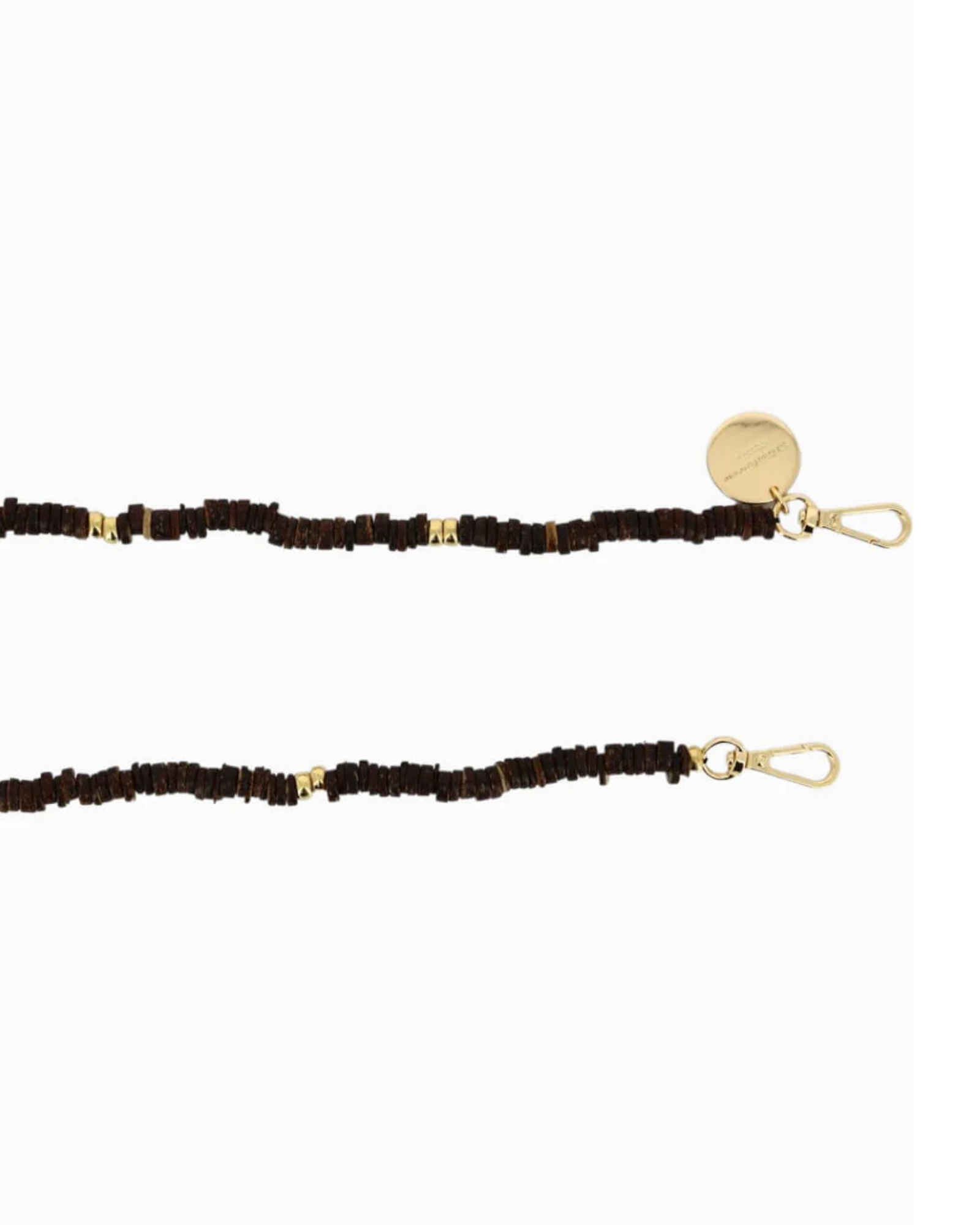 Gaby Wooden Bead Phone Chain Chocolate stylish wooden bead smartphone accessory