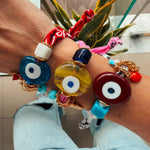 Goupi Aegean Blue Evil Eye Bandana Bracelet – view 2