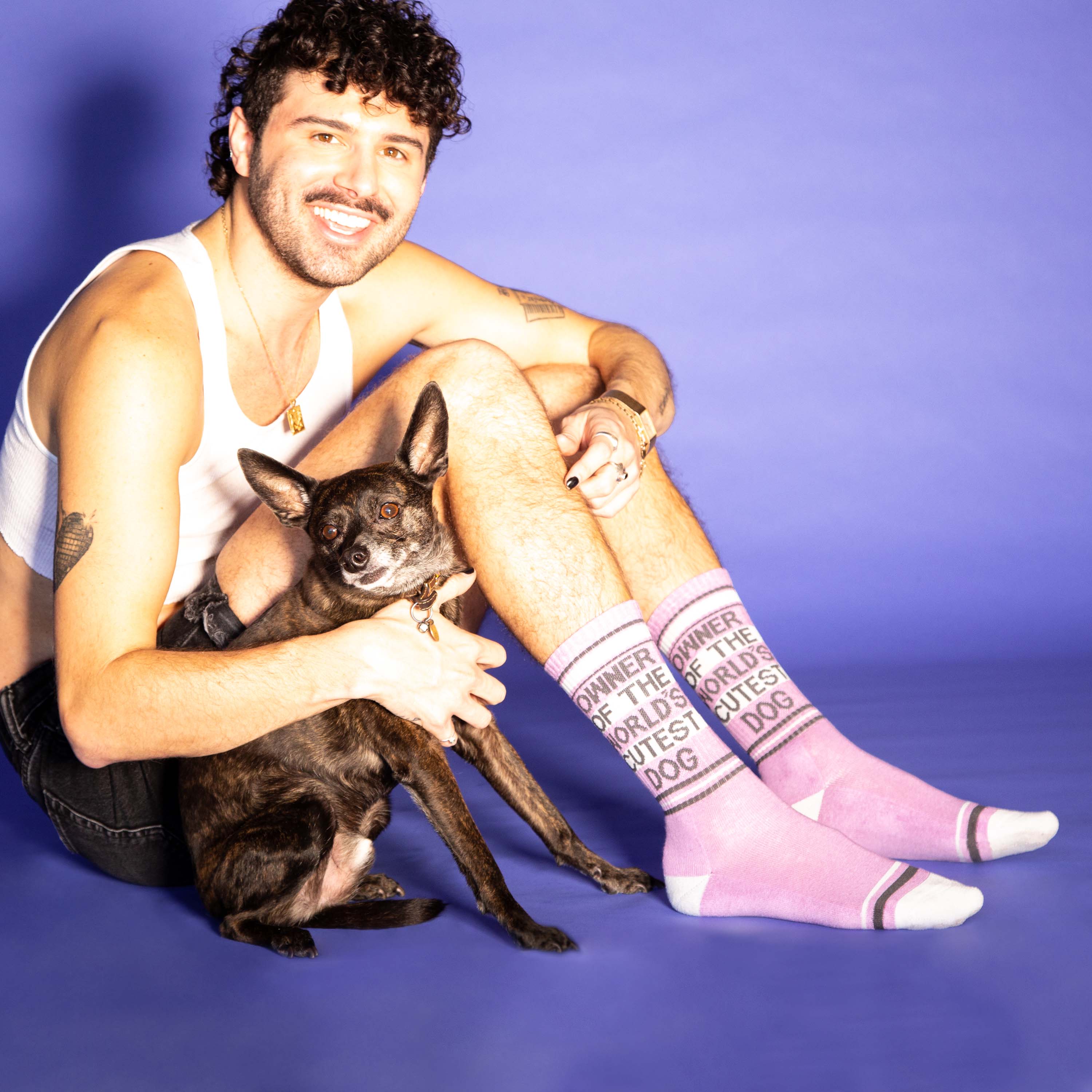 Gumball Poodle Owner Of The World's Cutest Dog Gym Crew Socks – view 7