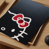 Hello Kitty Frame White Red On Black Paper On Wooden Table By Arteonn