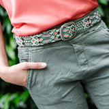 How to wear the Adriana Olive Belt – a versatile handwoven accessory by Smitten
