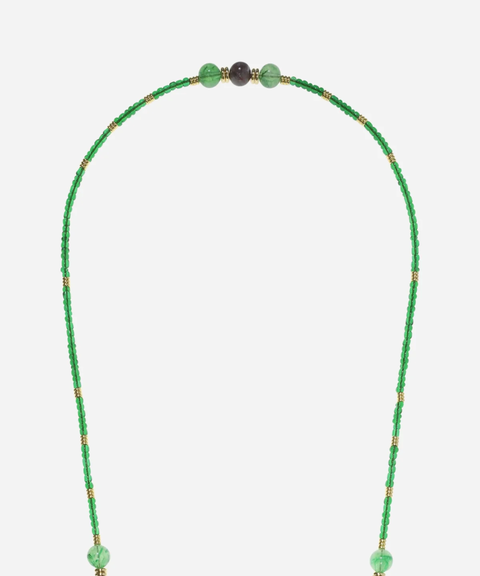 Iris Beaded Phone Chain Emerald Green elegant beaded smartphone accessory
