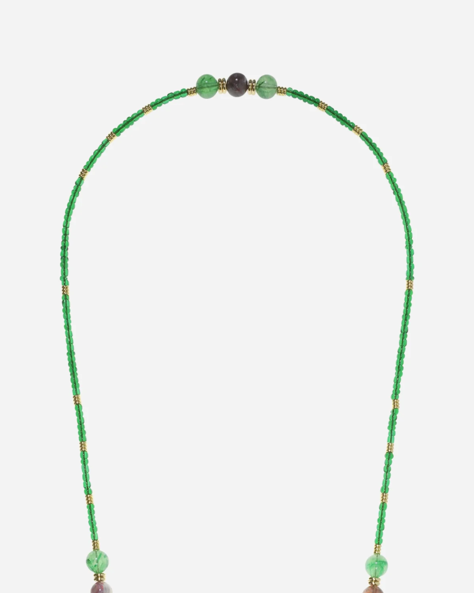 Iris Beaded Phone Chain Emerald Green elegant beaded smartphone accessory