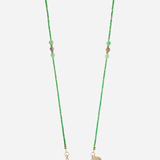 Iris Beaded Phone Chain Emerald Green elegant beaded smartphone accessory