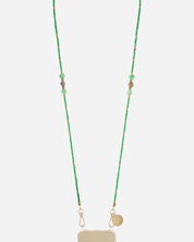 Iris Beaded Phone Chain Emerald Green elegant beaded smartphone accessory