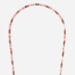 Joy Semi-Precious Beads Phone Chain Rose and Green elegant smartphone accessory