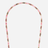 Joy Semi-Precious Beads Phone Chain Rose and Green elegant smartphone accessory