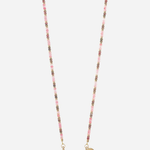 Joy Semi-Precious Beads Phone Chain Rose and Green elegant smartphone accessory