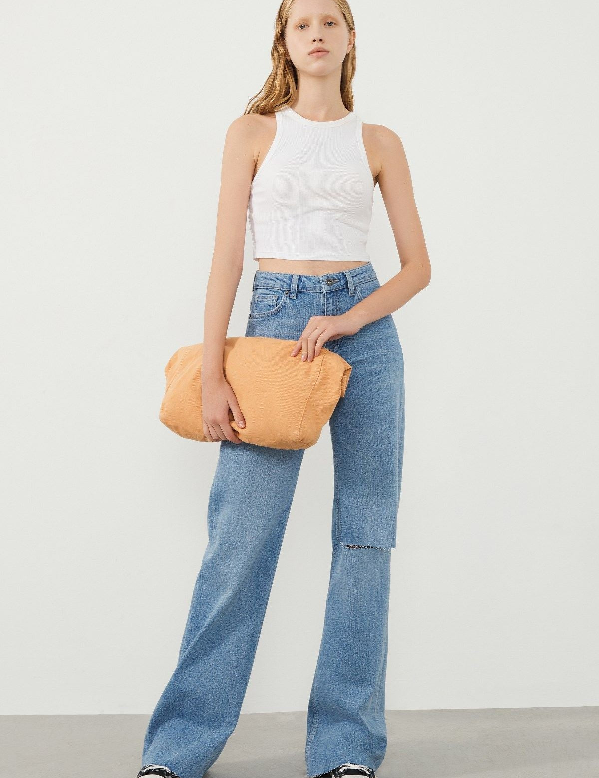  Ra Denim-Odin Wide Leg Fit Blue Destroyed Women’s Jeans-2