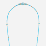Kathia Beaded Phone Chain Azure Blue elegant beaded smartphone accessory