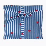 KIKOONI Love Edition blue pyjamas folded in their fabric gift bag with bow